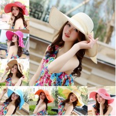 Mujer Summer Block UV Protection Hat Straw Hat Big Wide Brim Beach Hat Sun Hat  eb-37335376